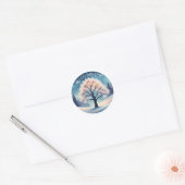 Hallo Winterboom Ronde Sticker (Envelop)