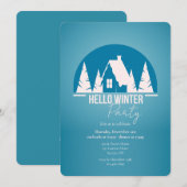 Hallo Winterfeest Uitnodigingen (Voorkant / Achterkant)