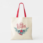 hallo winterfeestdag tote bag (Achterkant)