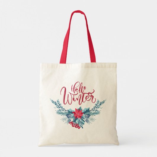 hallo winterfeestdag tote bag (Achterkant)