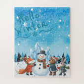 Hallo Winterpuzzel met extra grote stukken Legpuzzel (Verticaal)