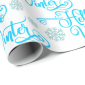 Hallo Wintersneeuwvlokken Cadeaupapier (Rol Hoek)