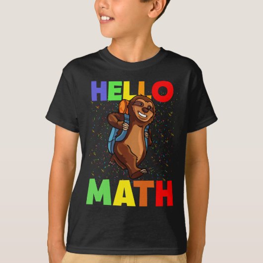 hallo Wiskunde naar school T-shirt (Voorkant)