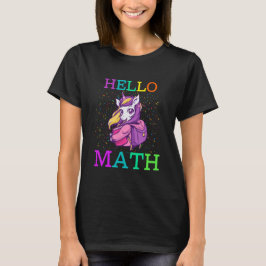 hallo Wiskunde Terug naar school Unicorn T-shirt