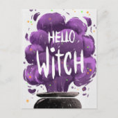 hallo Witch Briefkaart (Voorkant)