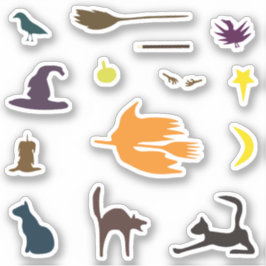 hallo Witch - Halloween sticker pack.