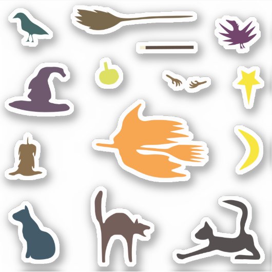 hallo Witch - Halloween sticker pack. (Voorkant)