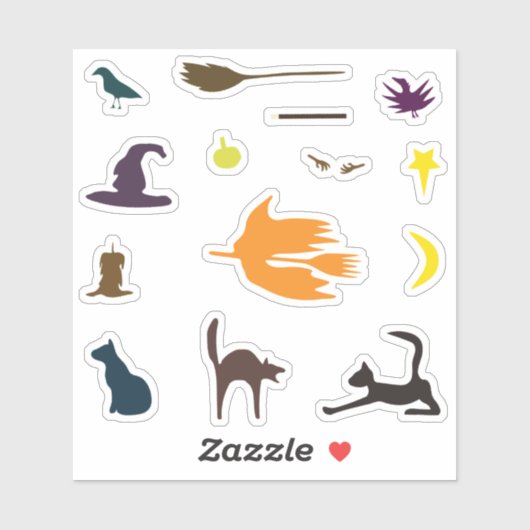 hallo Witch - Halloween sticker pack. (Vel)