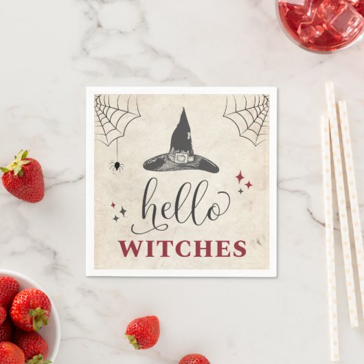 hallo Witches Halloween Funny Text Bachelorette Servet (Insitu)