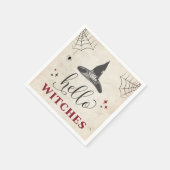 hallo Witches Halloween Funny Text Bachelorette Servet (Hoek)