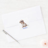 Hallo Witte Shih Tzu Puppy Hondengroet Stickers (Envelop)