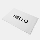 hallo Witte zwarte minimumdoormat Deurmat (Schuin)
