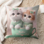 Hallo Woensdag Schattigee Katten Sierkussen – Leuk (Deken)