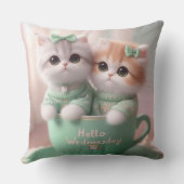 Hallo Woensdag Schattigee Katten Sierkussen – Leuk (Achterkant)