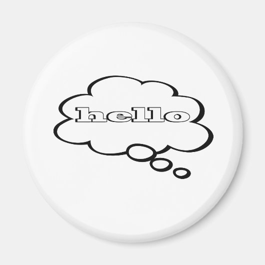 hallo Word Bubble Magnet (Voorkant)