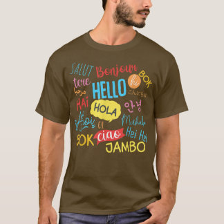 hallo Word in talen verschillende reizen T T-shirt