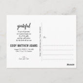 hallo World and Birth Announounding Foto Collage Briefkaart (Achterkant)