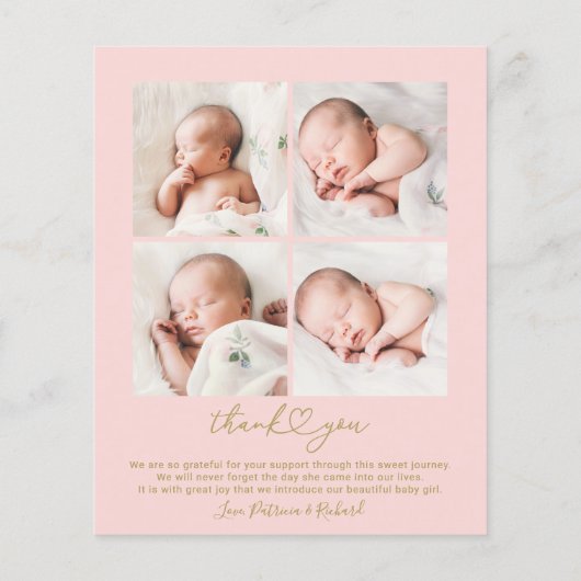 hallo World Arch Lijst Budget Geboorteaankondiging (Achterkant)