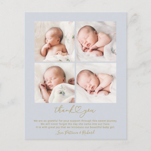 hallo World Arch Lijst Budget Geboorteaankondiging (Achterkant)