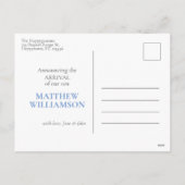 hallo World Baby Girl Birth koninklijke Kaart (Achterkant)