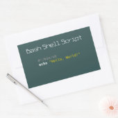 Hallo World Bash Shell-script Rechthoekige Sticker (Envelop)