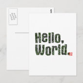 hallo, World. Briefkaart (Voorkant / Achterkant)