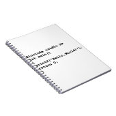 hallo World C Programmeertaal Codering Notitieboek (Rechterzijde)