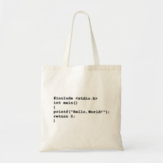 hallo World C Programmeertaal Codering Tote Bag