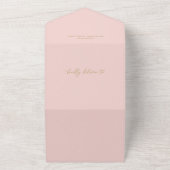 hallo World Chic Arch Lijst Geboorteaankondiging All In One Uitnodiging (Buitenkant)