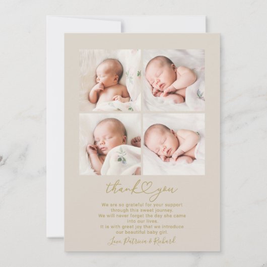 hallo World Chic Arch Lijst Geboorteaankondiging Feestdagenkaart (Achterkant)