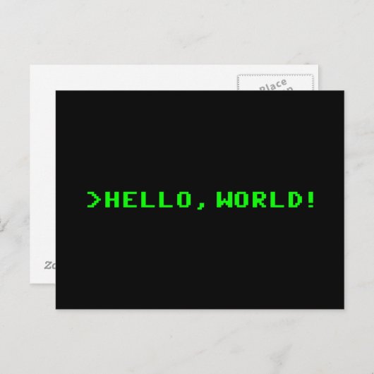 hallo World Computer Programming Briefkaart (Voorkant / Achterkant)