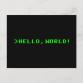 hallo World Computer Programming Briefkaart (Voorkant)