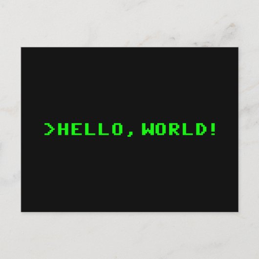 hallo World Computer Programming Briefkaart (Voorkant)