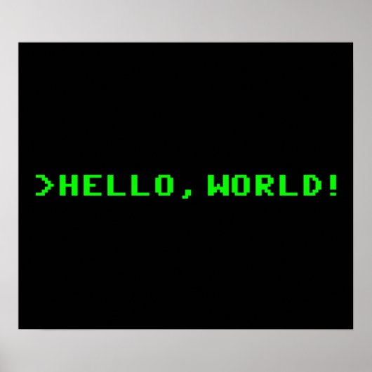 hallo World Computer Programming Poster (Voorkant)