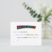 hallo World geek greTING Java Briefkaart (Staand voorkant)