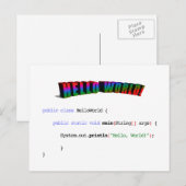 hallo World geek greTING Java Briefkaart (Voorkant / Achterkant)
