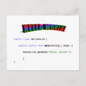 hallo World geek greTING Java Briefkaart (Voorkant)