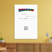 hallo World geek greTING Java Canvas Afdruk (Insitu (Woonkamer))
