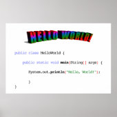 hallo World geek greTING Java Poster (Voorkant)