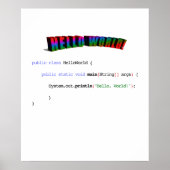 hallo World geek greTING Java Poster (Voorkant)