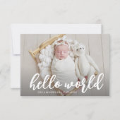 HALLO WORLD | Moderne anamnese van het script Kaart (Voorkant)