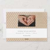 hallo World New Baby Birth kondiging Feestdagenkaart (Achterkant)