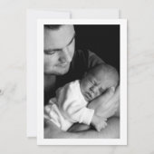 hallo World Photo Baby Birth Aankondiging (Achterkant)