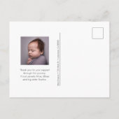 hallo World Playful Bold Photo Birth Announance Aankondigingskaart (Achterkant)