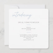 'Hallo World' roze script - Baby koninklijke kaart (Achterkant)