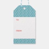 Hallo Wuiven op Kerstman Winter Forest Kerstmis Cadeaulabel (Achterkant)