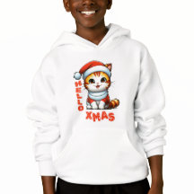 Hallo Xmas - Schattigee kerstkat in een kerstkostu