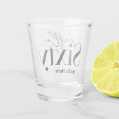 Hallo Xty moderne minimale elegante 60ste verjaard Shot Glas (Achterkant)