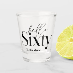 Hallo Xty moderne minimale elegante 60ste verjaard Shot Glas