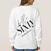 Hallo Xty moderne minimale elegante 60ste verjaard Trui (Achterkant)